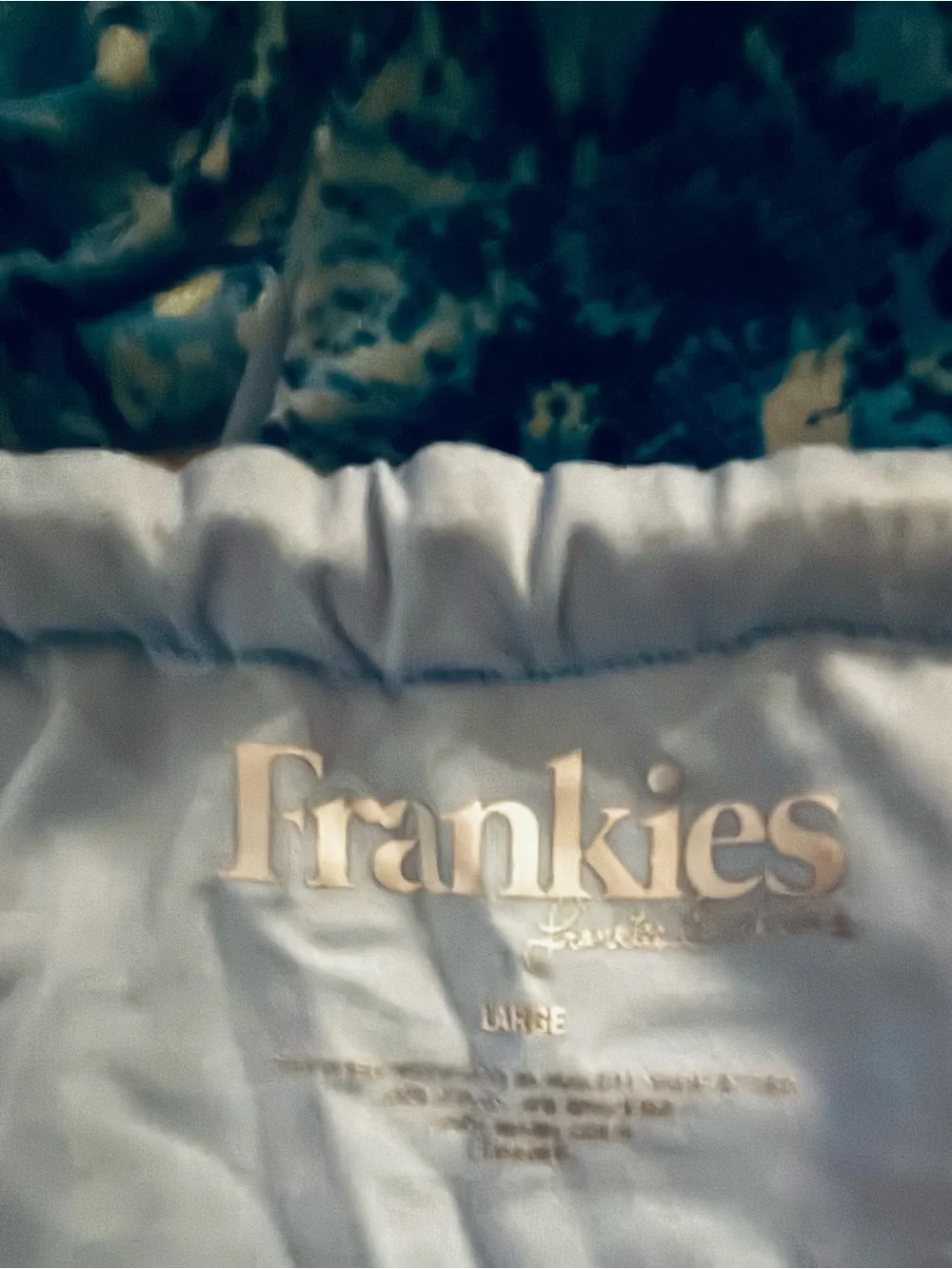 Frankie's Bikinis Blue Patterned Triangle Bikini Set